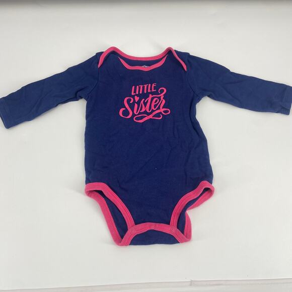 Carters Little Sister Long Sleeve one piece 9M - Picture 1 of 6